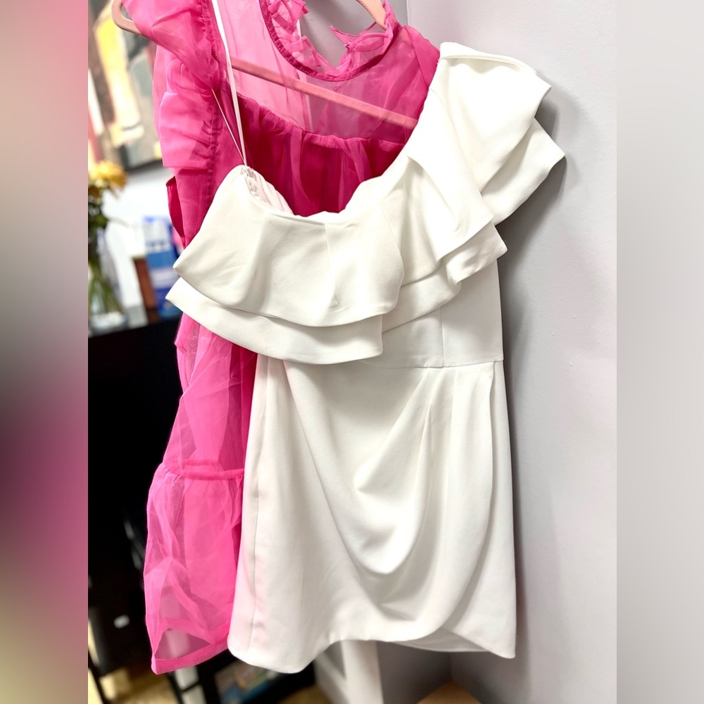 white one shoulder dress